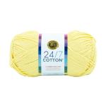 Lion Brand 24/7 Cotton Yarn - Lemon 1 Pack