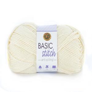 Lion Brand Basic Stitch Yarn - Ecru, 185 Yards
