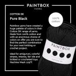 Soft Cotton DK Yarn in Pure Black