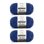 Navy Plush Yarn Bundle - 3 Packs, Super Bulky