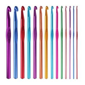 14PCS Colorful Crochet Hooks Set for Soft Crafts
