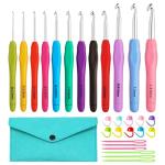 Ergonomic Crochet Hooks Set with Case for Beginners