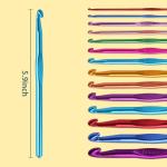 14PCS Colorful Crochet Hooks Set for Soft Crafts