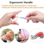 Ergonomic Crochet Hooks Set with Case, 14 Sizes