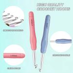 Ergonomic Crochet Hooks Set with Case for Beginners