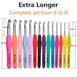 Ergonomic Crochet Hooks Set with Case, 14 Sizes