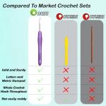 Ergonomic Crochet Hooks Set with Case for Beginners