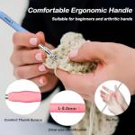 Ergonomic Crochet Hooks Set with Case for Beginners