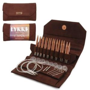 Cypra Needle Set with Brown Suede Case