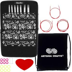 ChiaoGoo Red Lace 4-Inch Circular Needle Set