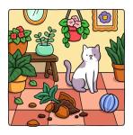 Cat Life Coloring Book for Adults and Teens