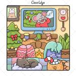 Cozy Animal Coloring Book for Relaxation