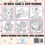Adult Relaxation Coloring Book: Bold & Simple