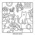 Cat Life Coloring Book for Adults and Teens