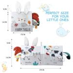 Vicloon 3D Touch and Feel Cloth Book for Babies