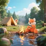 Apricot Lamb Plush Corduroy Fox Stuffed Animal