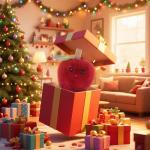 Apricot Lamb Plush Toy with Red Apple 5.1