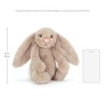 Bashful Beige Bunny Plush Toy - 12 inches