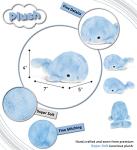 DolliBu Blue Whale Stuffed Animal – 7 Inches