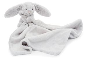 Jellycat Bashful Grey Bunny Security Blanket for Babies