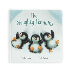 Jellycat Naughty Penguins Board Book for Babies