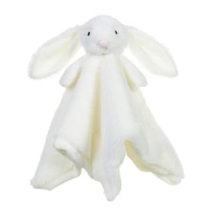 Cream Bunny Rabbit Plush Security Blanket for Babies