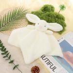 Cream Bunny Rabbit Plush Security Blanket for Babies
