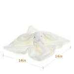 Cream Bunny Rabbit Plush Security Blanket for Babies