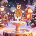 Yellow Fox Plush Security Blanket for Infants