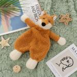 Yellow Fox Plush Security Blanket for Infants