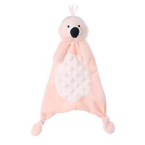 Pink Flamingo Plush Lamb Security Blanket for Babies