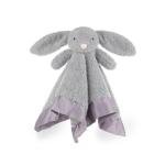 Gray Bunny Rabbit Plush Security Blanket for Infants