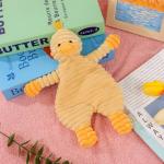 Apricot Lamb Corduroy Duck Baby Lovey Blanket