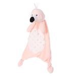 Pink Flamingo Plush Lamb Security Blanket for Babies