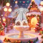 Gray Bunny Rabbit Plush Security Blanket for Infants