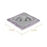 Gray Bunny Rabbit Plush Security Blanket for Infants