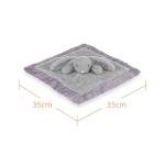 Gray Bunny Rabbit Plush Security Blanket for Infants