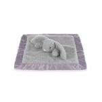 Gray Bunny Rabbit Plush Security Blanket for Infants