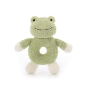 Apricot Lamb Frog Plush Rattle Toy for Babies