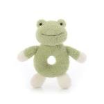 Apricot Lamb Frog Plush Rattle Toy for Babies