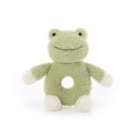 Apricot Lamb Frog Plush Rattle Toy for Babies