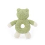 Apricot Lamb Frog Plush Rattle Toy for Babies