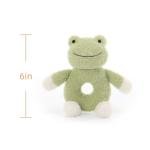 Apricot Lamb Frog Plush Rattle Toy for Babies