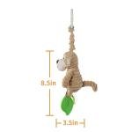 Apricot Lamb Plush Monkey Teething Toy 8.5 Inches