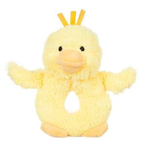 Apricot Lamb Baby Duck Plush Rattle Toy