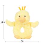 Apricot Lamb Baby Duck Plush Rattle Toy