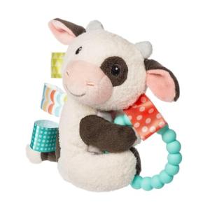 Buttercup Cow Rattle with Soothing Teether and Tags