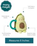 Mary Meyer Avocado Baby Teether Rattle, 6-Inch