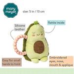 Mary Meyer Avocado Baby Teether Rattle, 6-Inch