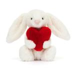 Jellycat Bashful Red Heart Bunny Plush Toy